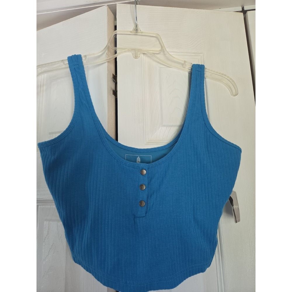 FREE PEOPLE FP Movement St TROPEZ Sz MEDIUM Ribbed Crop Snap NWT
